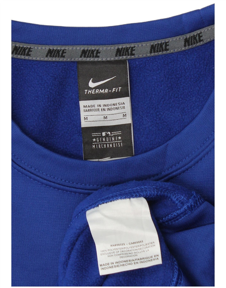 Pulover Nike Therma-Fit Graphic pentru bărbați, poliester albastru mediu