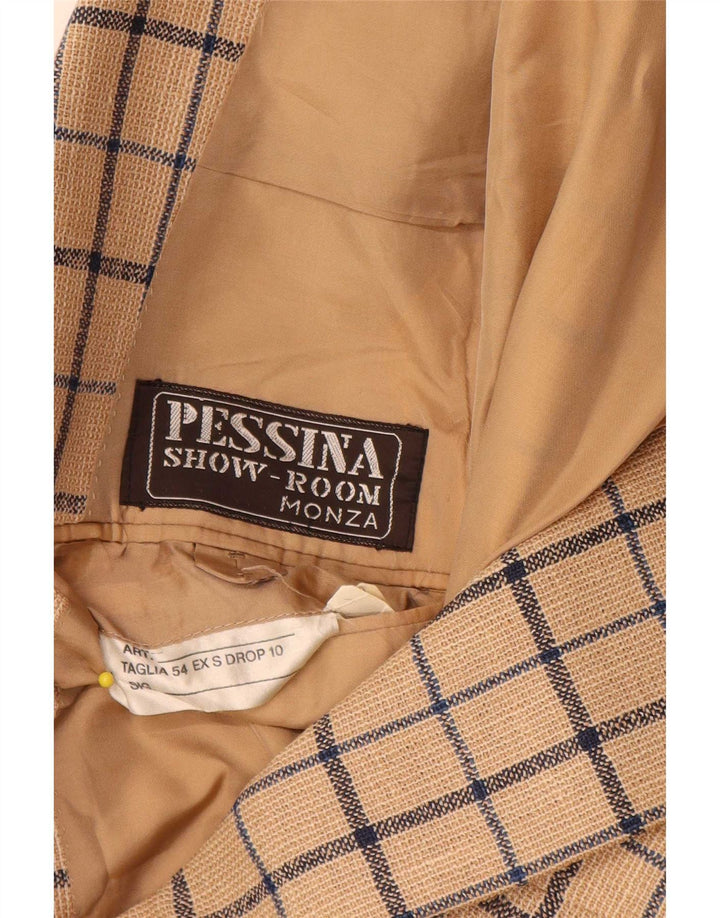 Jachetă pentru bărbați Cerruti 1881 cu 2 nasturi IT 54 2XL Bej Check Classic