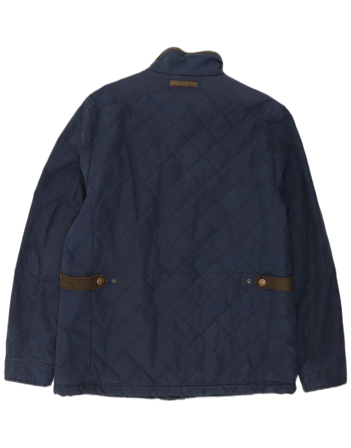 Crew Clothing Jachetă matlasată pentru bărbați UK 40 mare bumbac bleumarin