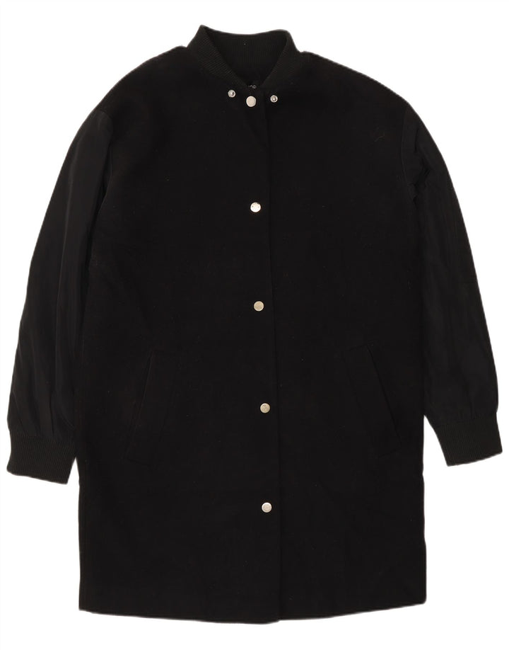 Topshop pardesiu supradimensionat pentru femei UK 8 mic poliester negru
