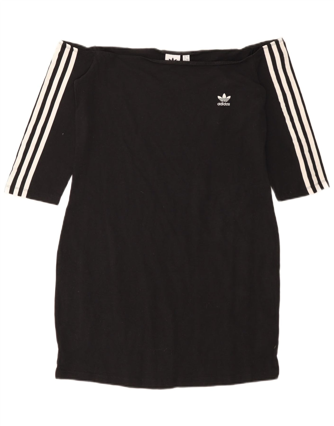 Rochie ADIDAS pentru femei cu umeri scoși UK 18 XL, bumbac negru