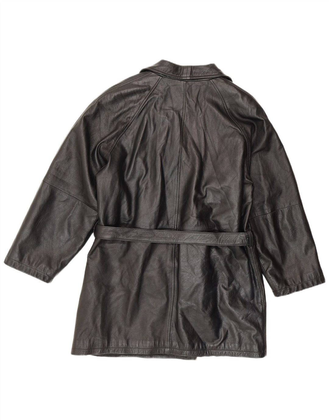 ANTICA PELLERIA Palton dublu pentru femei UK 16, mare, neagră