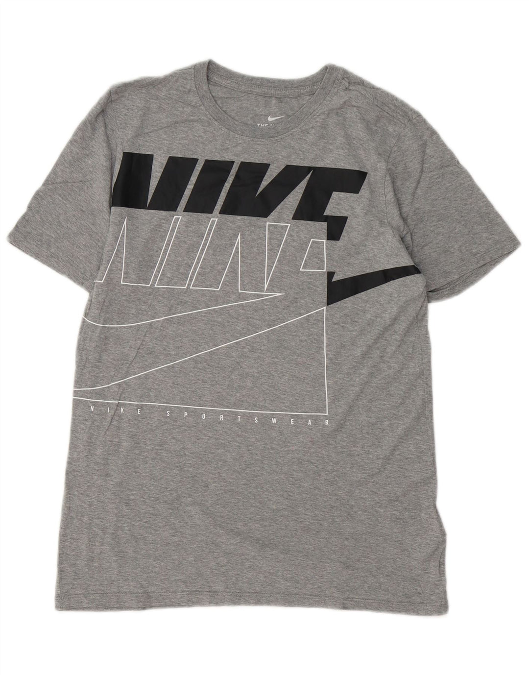 Tricou grafic pentru bărbați NIKE Athletic Fit Top mic, gri, bumbac