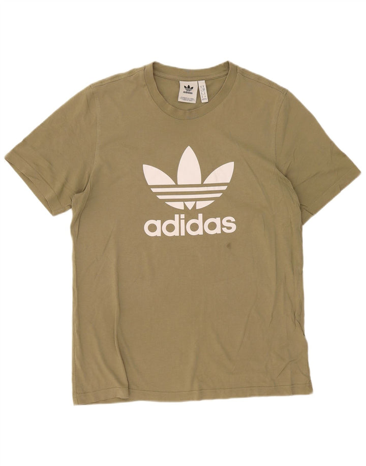 Tricou grafic pentru bărbați Adidas Top Mediu Kaki Bumbac