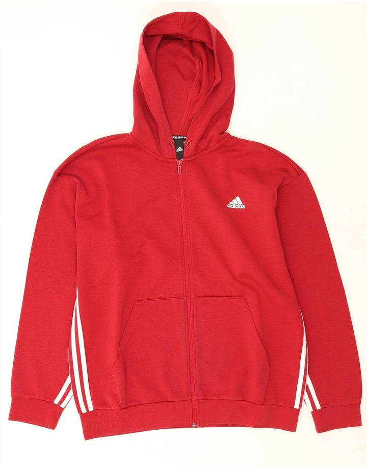 Pulover cu glugă cu fermoar Adidas pentru bărbați XL, roșu