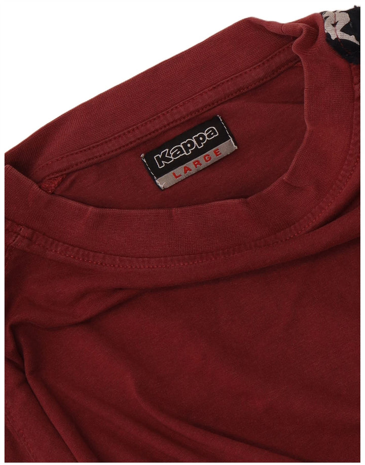 Tricou grafic pentru bărbați Kappa Top Large Maroon Colorblock