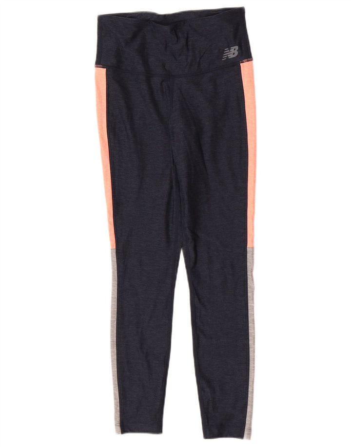 Leggings pentru femei New Balance UK 8 Mici, bleumarin, poliester color bloc
