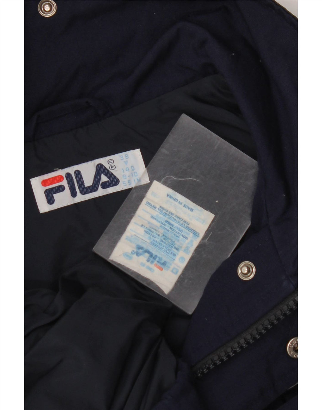 Jachetă Windbreaker pentru băieți FILA 9-10 ani poliester bleumarin