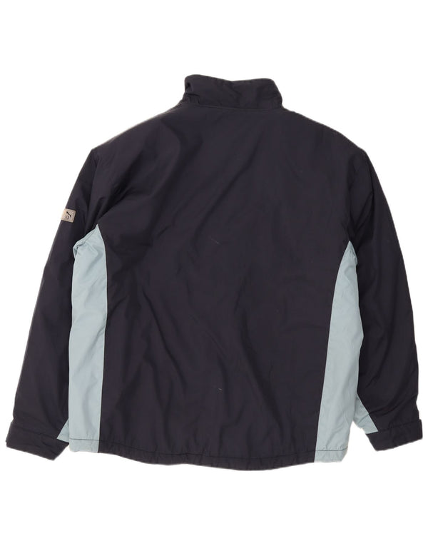 Jachetă pentru bărbați Puma Windbreaker UK 42 XL Bleumarin din poliester color bloc