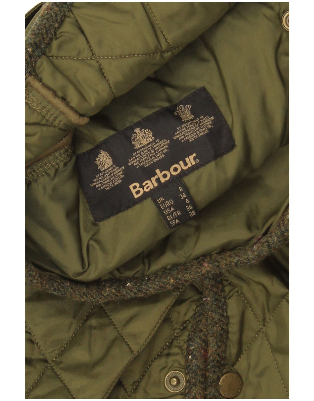 Jachetă matlasată Barbour pentru femei UK 8 Small Khaki