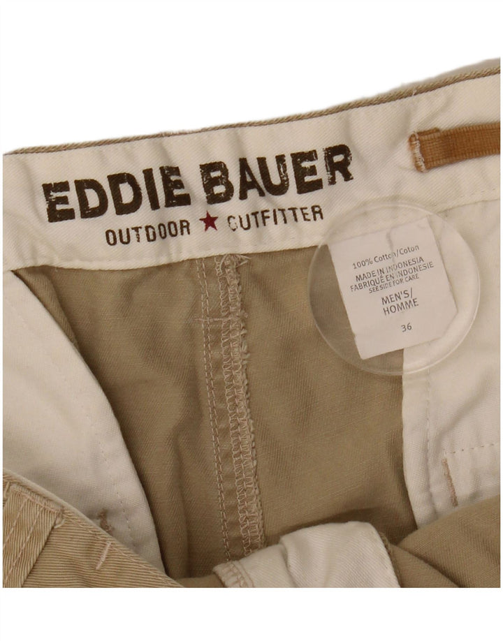 EDDIE BAUER Pantaloni scurți chino pegged pentru bărbați W36, mare, bej, bumbac