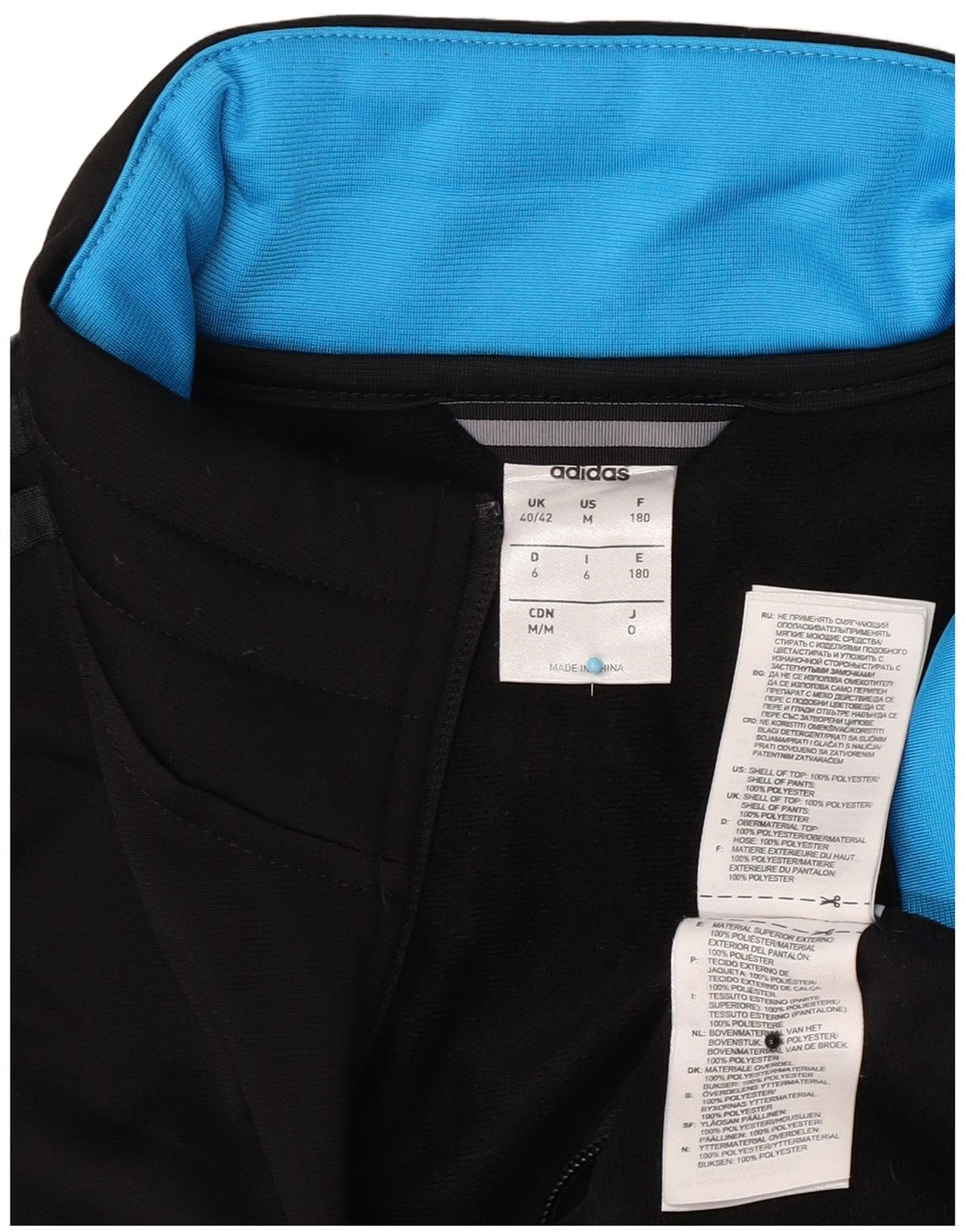 Jachetă de trening pentru bărbați Adidas UK 40/42 Poliester mediu negru