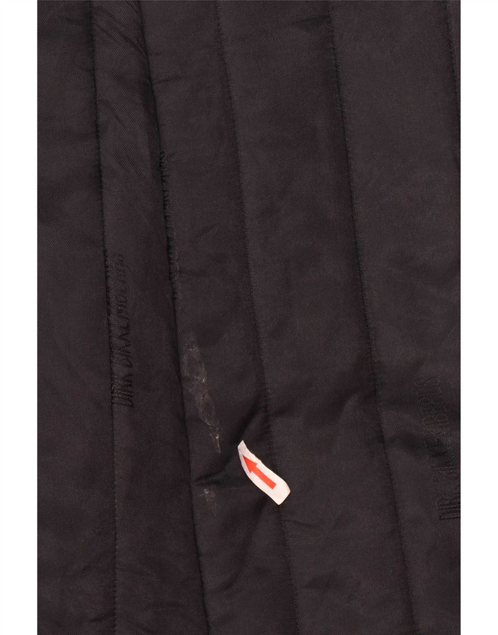 Palton căptușit vintage pentru femei UK 16 Large Black