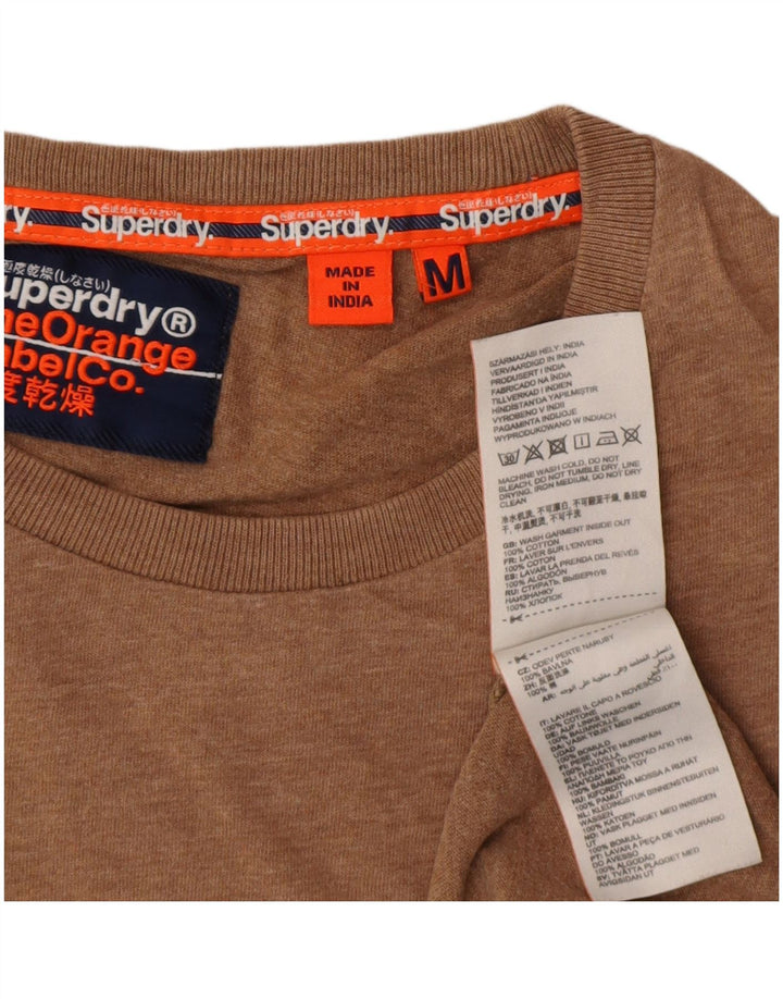 Tricou pentru bărbați Superdry Top din bumbac maro mediu