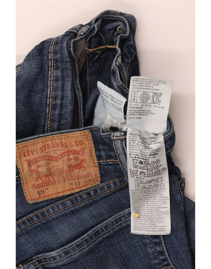 Blugi Levi's 511 Slim pentru bărbați W31 L34 Bumbac albastru
