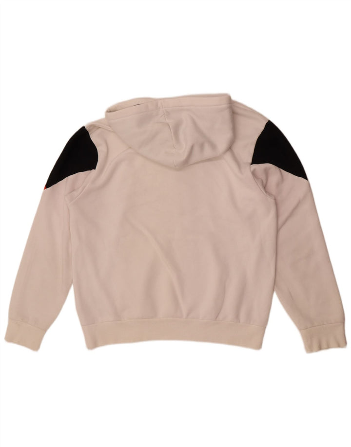 Pulover Puma pentru bărbați, bumbac color bloc alb mediu