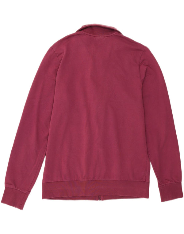 Jachetă de top pentru trening grafic Lotto pentru femei UK 14, bumbac burgundy mare