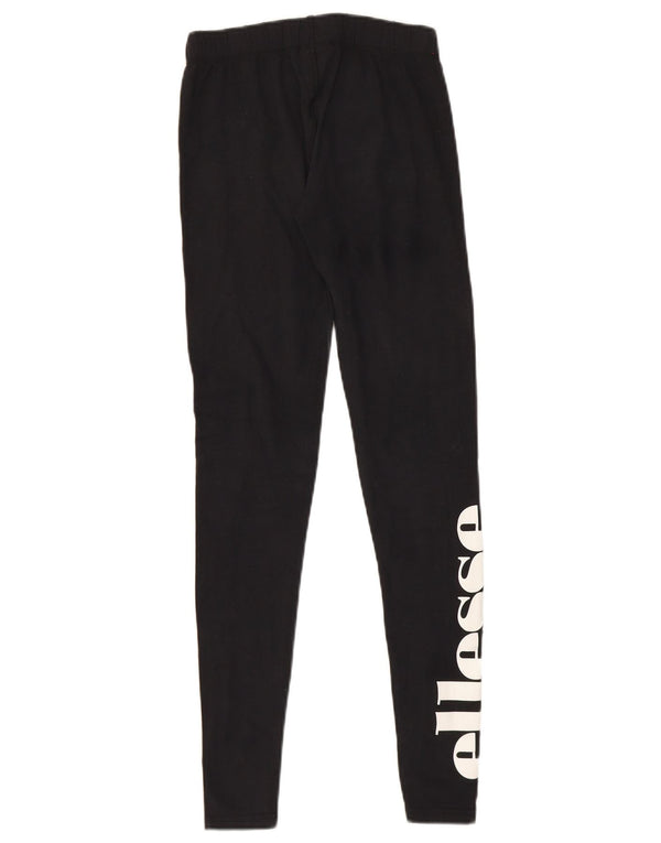 Leggings cu grafic pentru femei Ellesse UK 8, bumbac negru mic