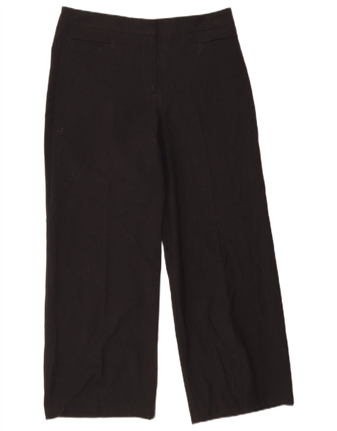 MARKS & SPENCER Pantaloni tăiați pentru femei UK 12 Medium L32 L27 Negru
