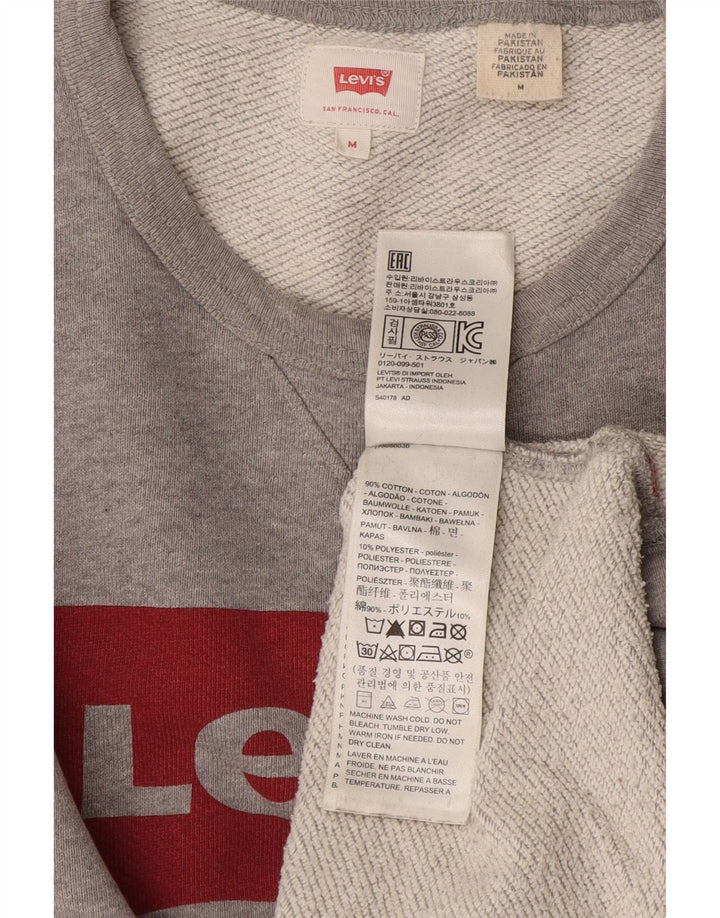 Levi's Pulover grafic pentru bărbați, bumbac, gri mediu