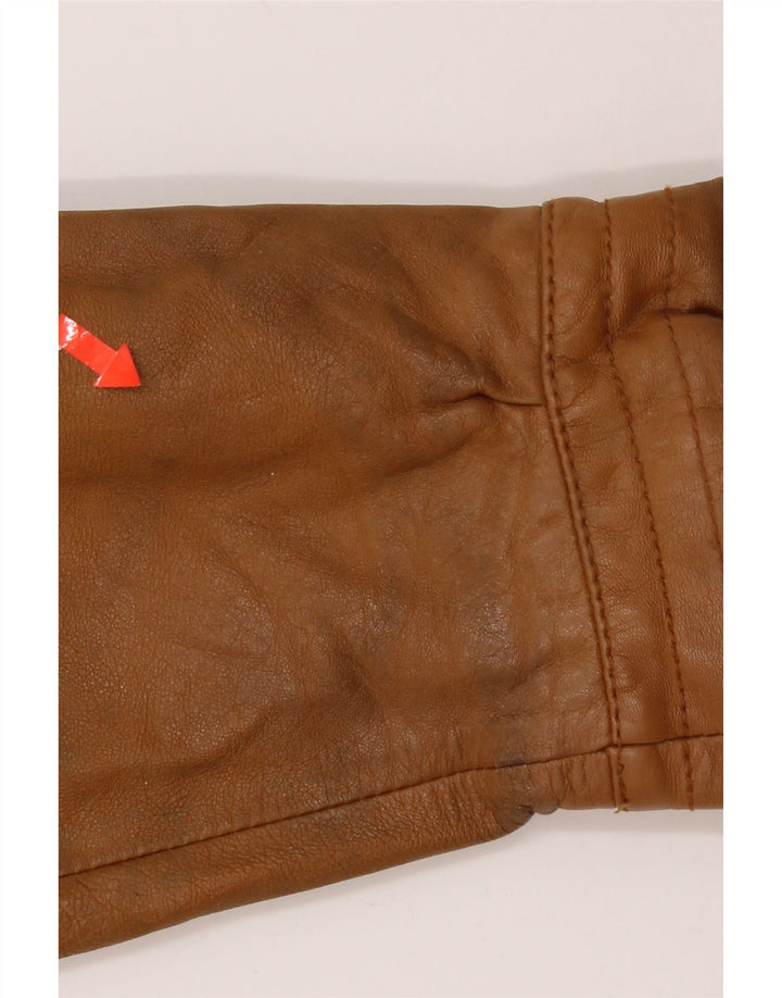 Geaca de piele vintage pentru femei IT 44 piele maro medie