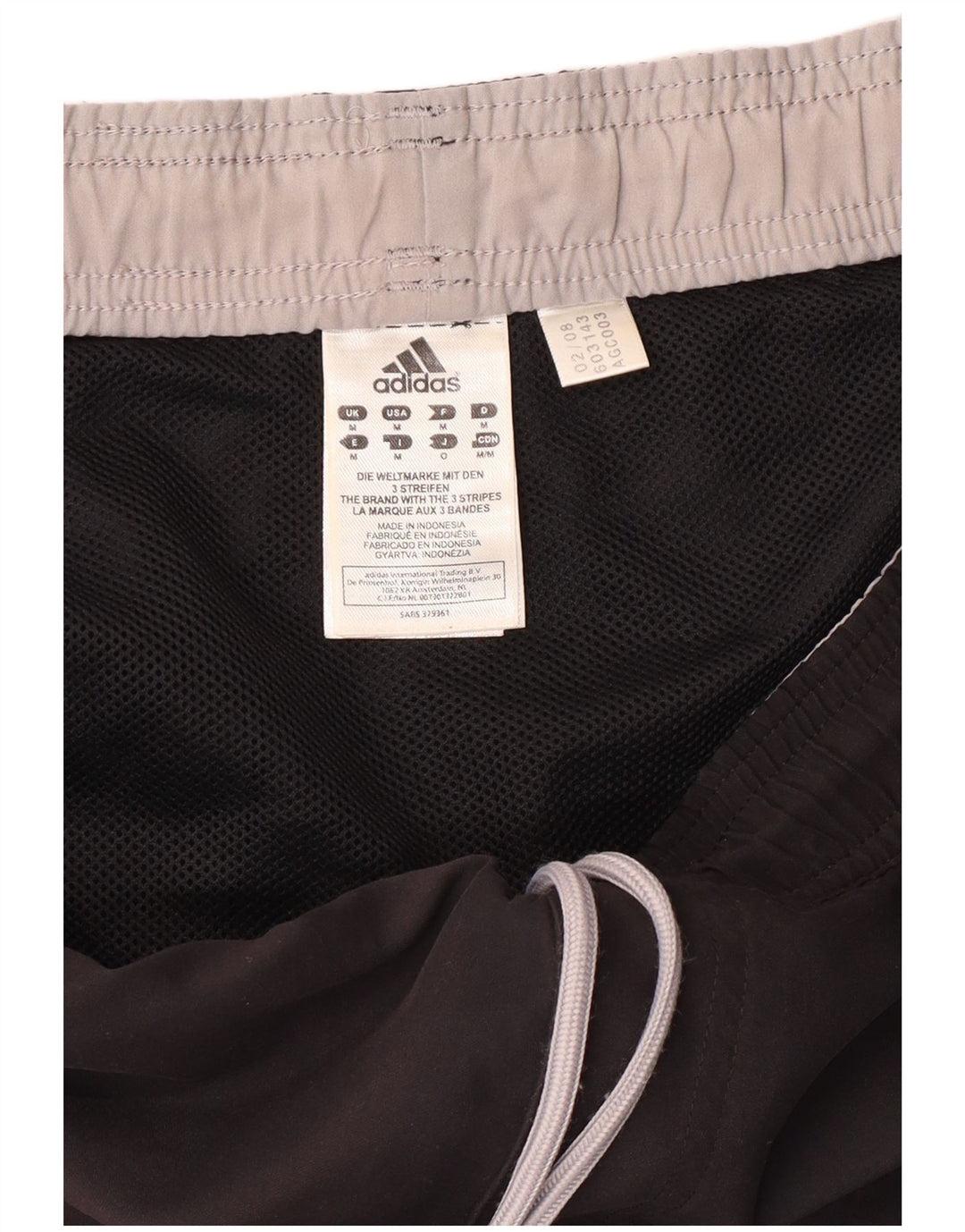 Pantaloni scurți sport grafic Adidas pentru bărbați, poliester mediu negru