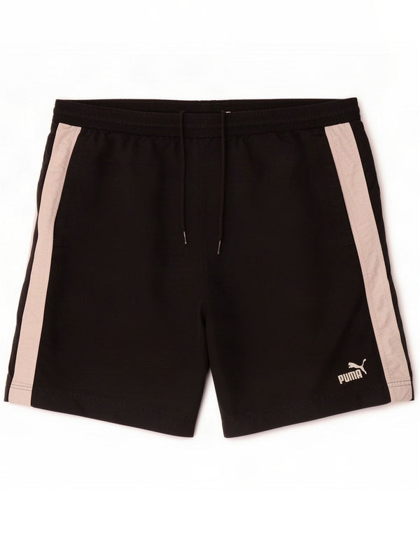 Puma Mens Sport Shorts Medium Black Colourblock Nylon