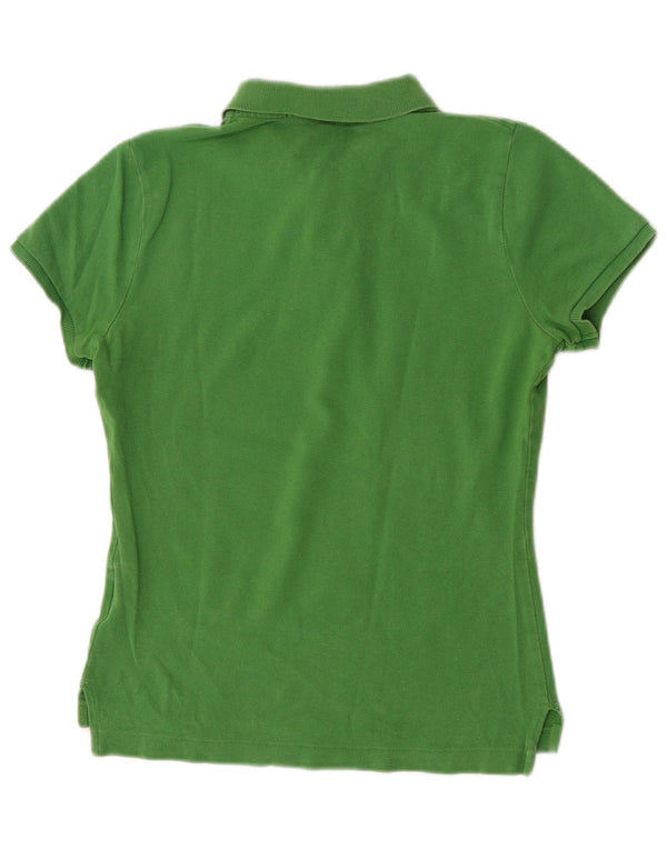 Polo slim pentru femei Ralph Lauren UK 12, bumbac verde mediu
