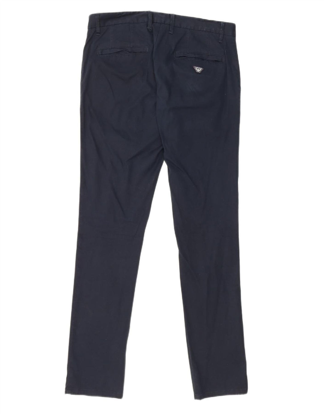 ARMANI Pantaloni chino subțiri pentru bărbați IT 48 Medium L32 L33 Bumbac bleumarin