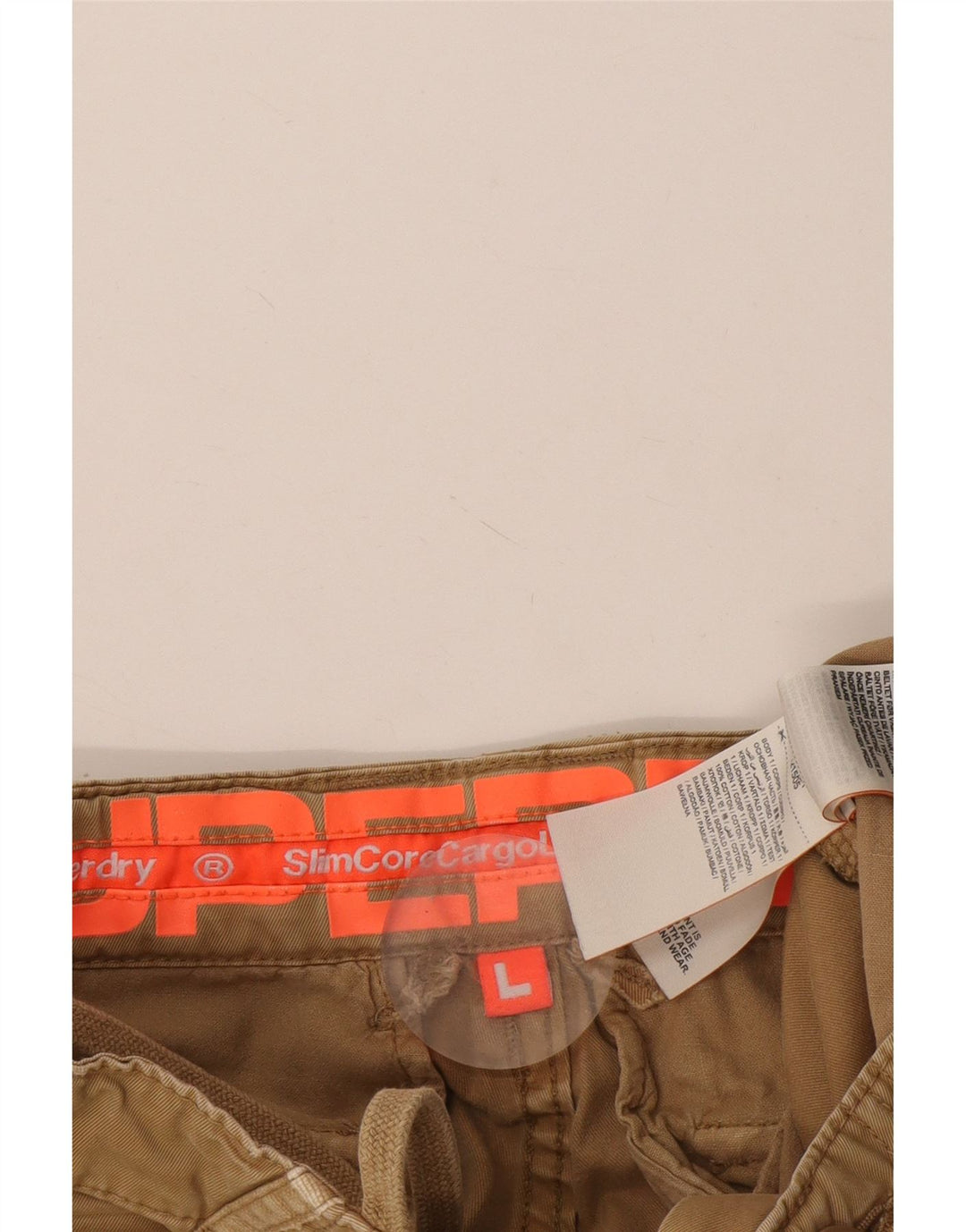 Pantaloni scurți cargo Superdry pentru bărbați, mari W36, bumbac, bej