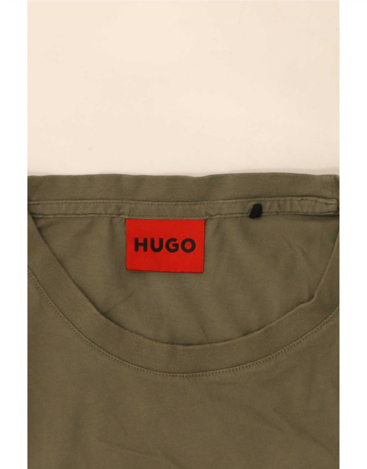 Tricou grafic pentru bărbați Hugo Boss Top mare kaki
