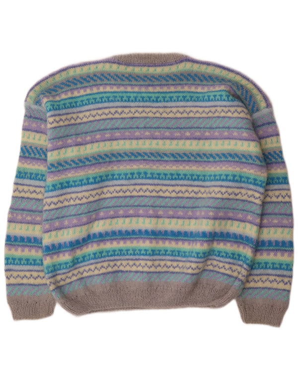 Pulover Vintage pentru bărbați cu gâtul turnat XL, multicolor, Fair Isle