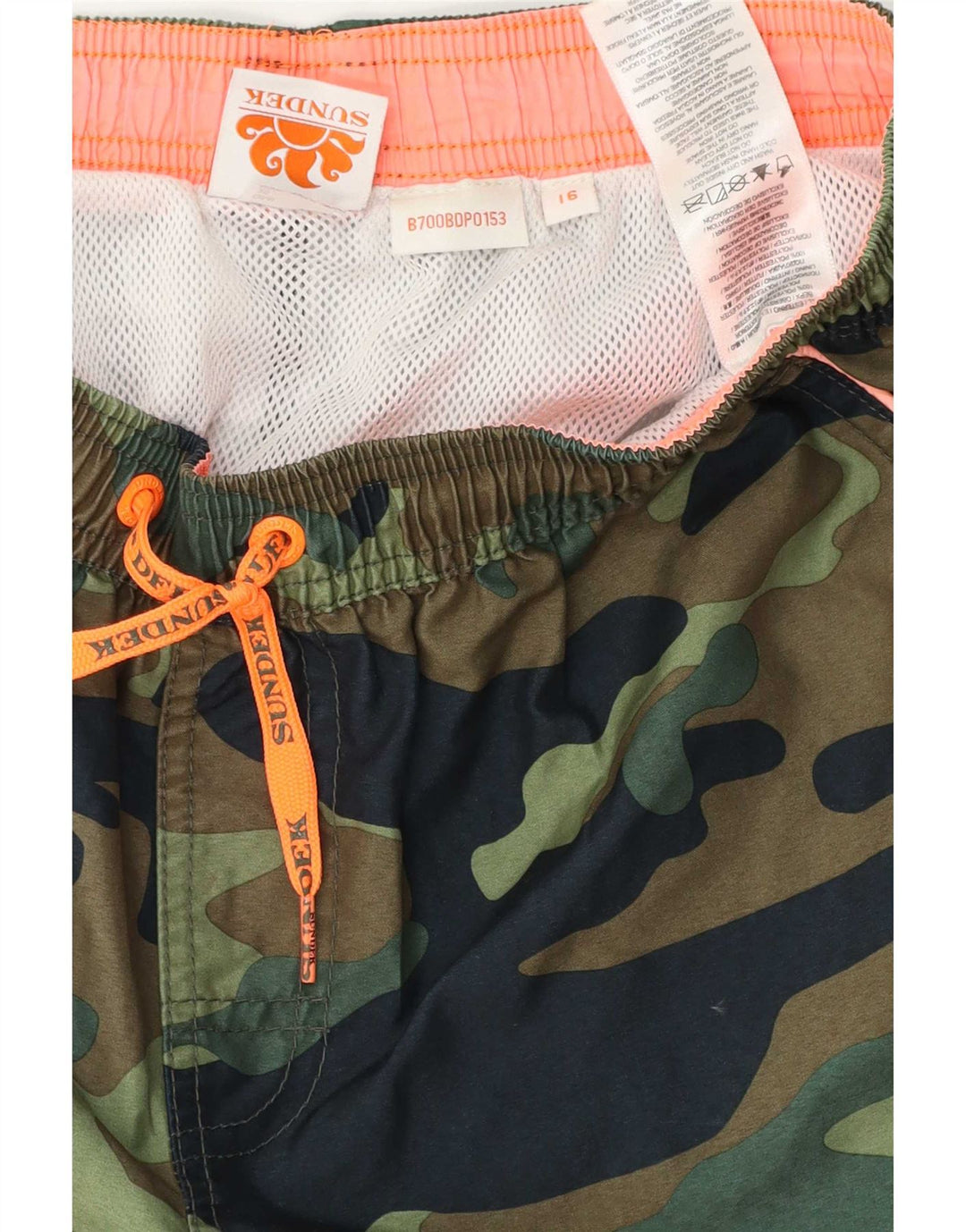Sundek Pantaloni scurti de baie pentru baieti 15-16 ani kaki poliester camuflaj