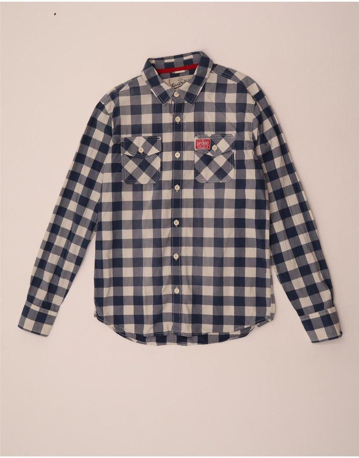 Cămașă pentru bărbați Superdry 2XL Blue Gingham Bumbac