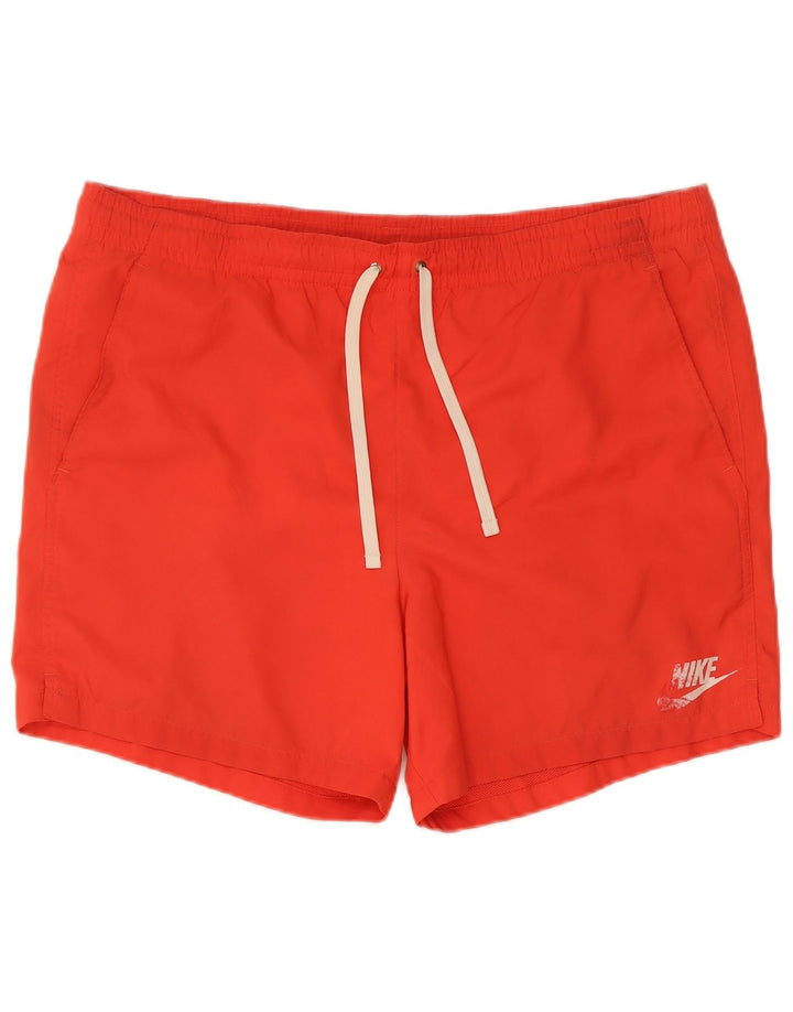 Pantaloni scurți de înot Nike pentru bărbați, poliester roșu mare