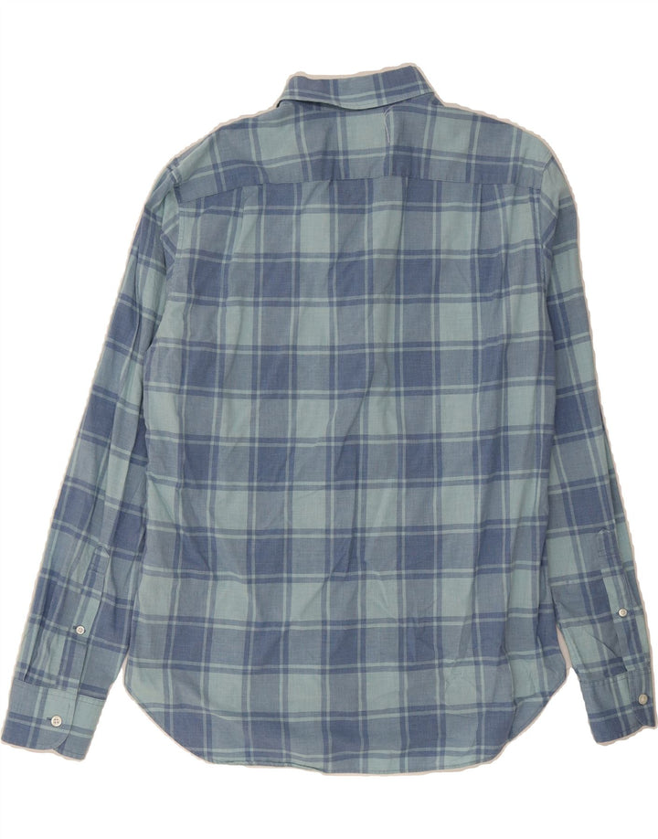 BONOBOS Mens Slim Fit Shirt Medium Blue Check Cotton Vintage BONOBOS and Second-Hand BONOBOS from Messina Hembry 
