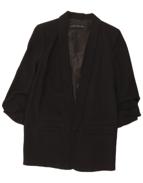 Jachetă pentru femei Zara cu mâneci 3/4 deschise, UK 14 Medium Negru