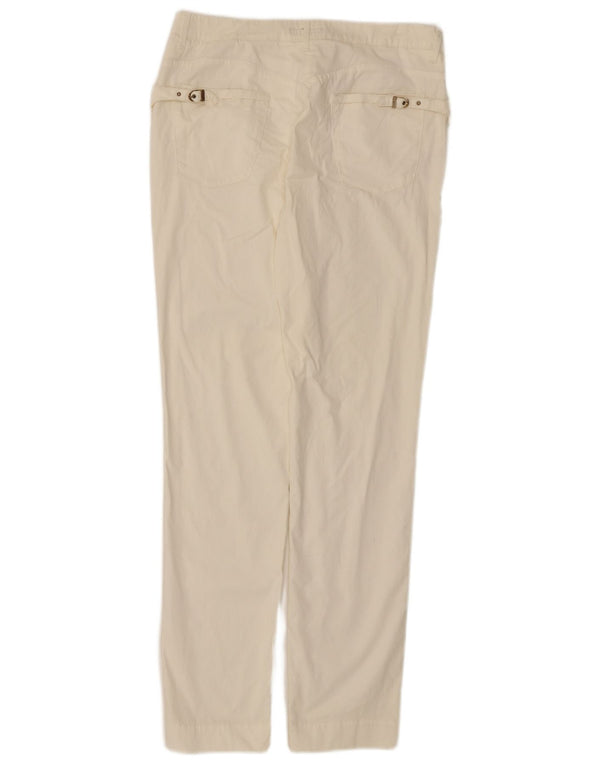 Pantaloni casual Trussardi pentru femei Slim Fit IT 46 Large W32 L31 Off White