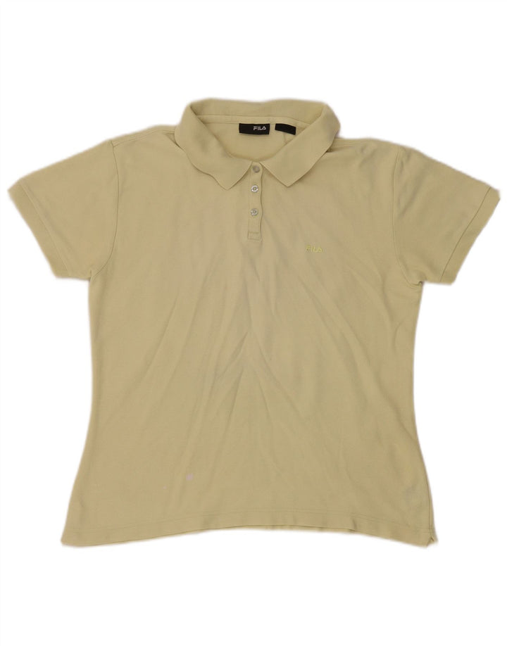 Tricou polo Fila pentru femei UK 14 Galben mediu