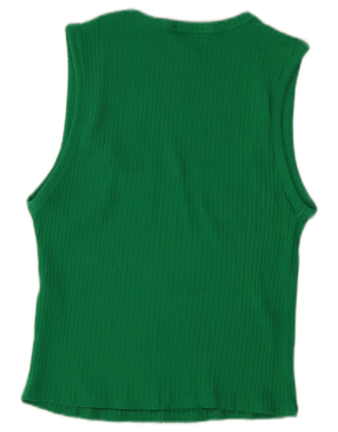Vest Vest Top Femei Zara UK 12 Verde Mediu Bumbac