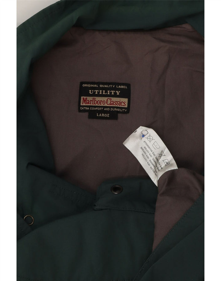 Marlboro Classics Gilet utilitar pentru bărbați UK 40 Poliester verde mare