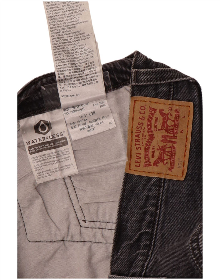 Blugi drepti pentru bărbați LEVI'S 501 W31 L28 bumbac gri