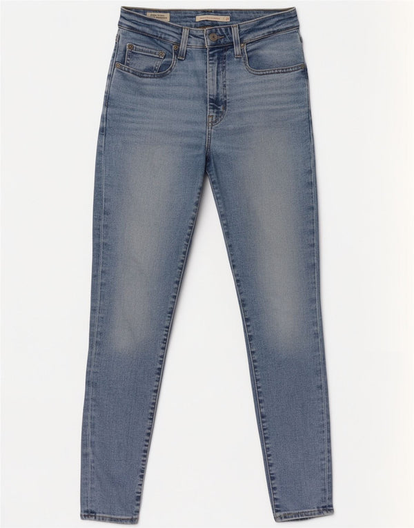 Blugi skinny cu talie mare 721 Levi's pentru femei L27 L28 Albastru