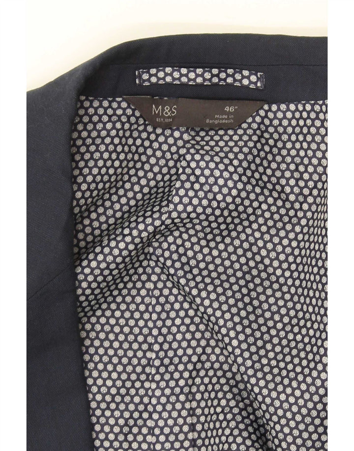 Jachetă pentru bărbați Marks & Spencer cu 2 nasturi, UK 46 XL bleumarin