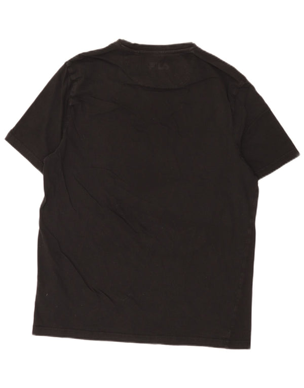 Tricou grafic Fila pentru bărbați Top Medium Negru Bumbac