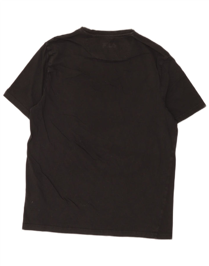 Tricou grafic Fila pentru bărbați Top Medium Negru Bumbac
