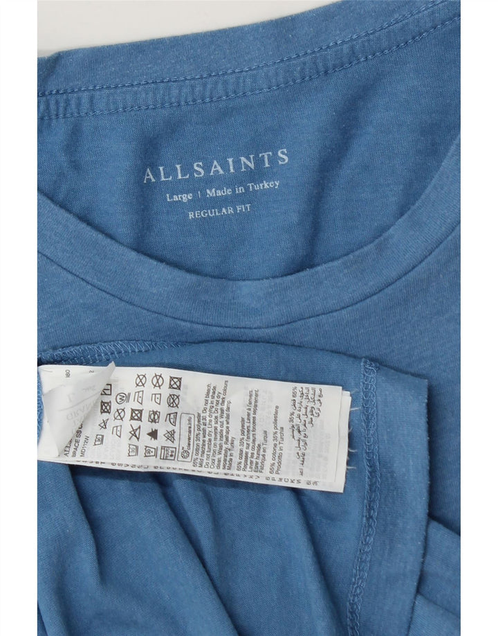 Tricou pentru bărbați All Saints, cu croiala normală, mare, albastru, bumbac