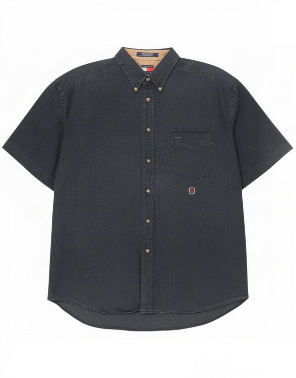 Tommy Hilfiger Cămașă cu mânecă scurtă pentru bărbați XL Bleumarin in in