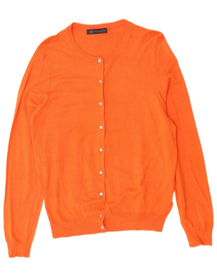 Pulover cardigan pentru femei Marks & Spencer UK 16 mare portocaliu viscoză