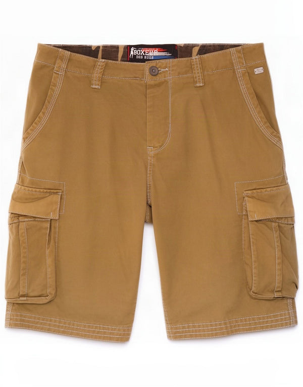Boxeur Des Rues Mens Cargo Shorts IT 50 Large W34 Beige Bumbac